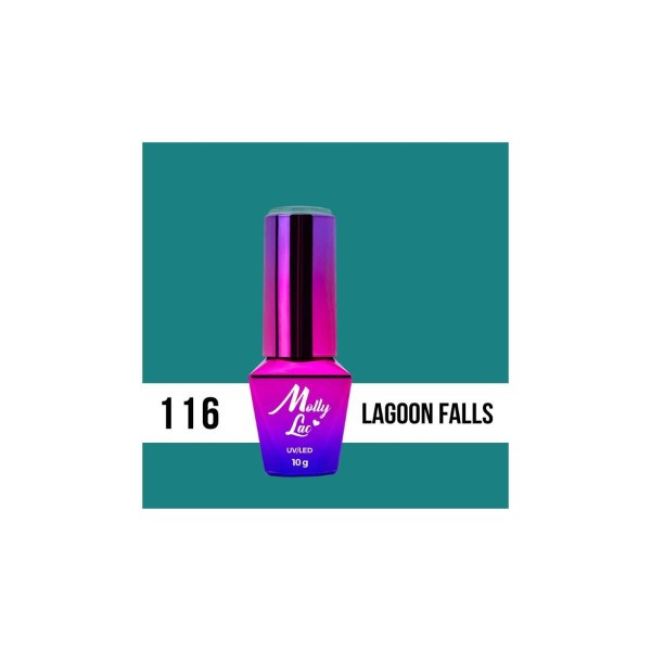 Molly Lac Esmalte semipermanent Green Party 116 Laggon Falls