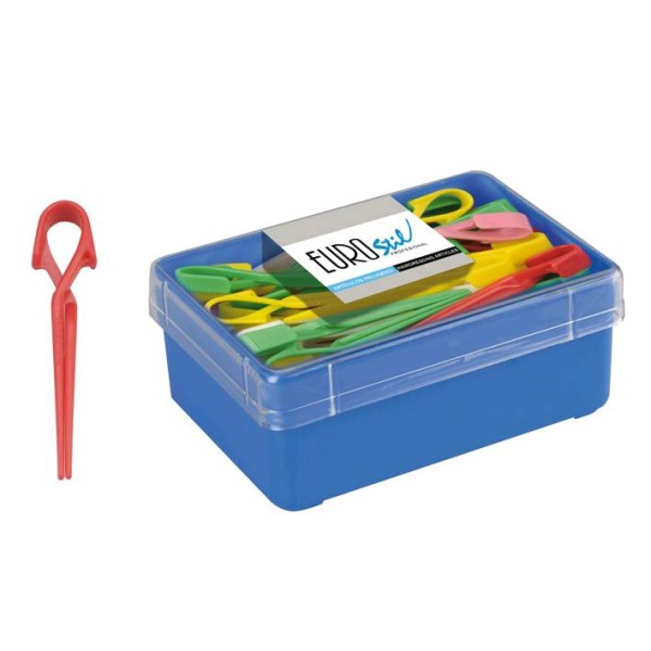 CAJA 5 DOCENAS PINZA PLASTICO GRANDE