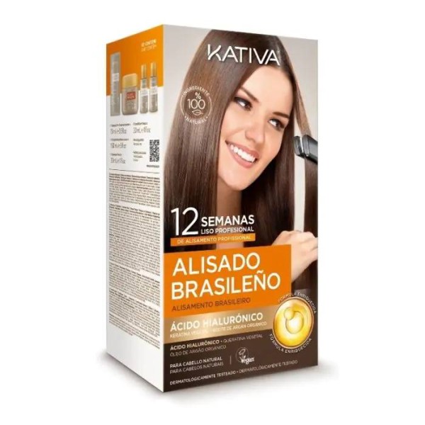 Kit De Alisado Brasileño Kativa Con Ácido Hialurónico