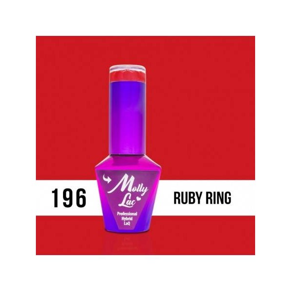 Molly Lac Esmalte semipermanent Hearts  kisse 196 Ruby Ring