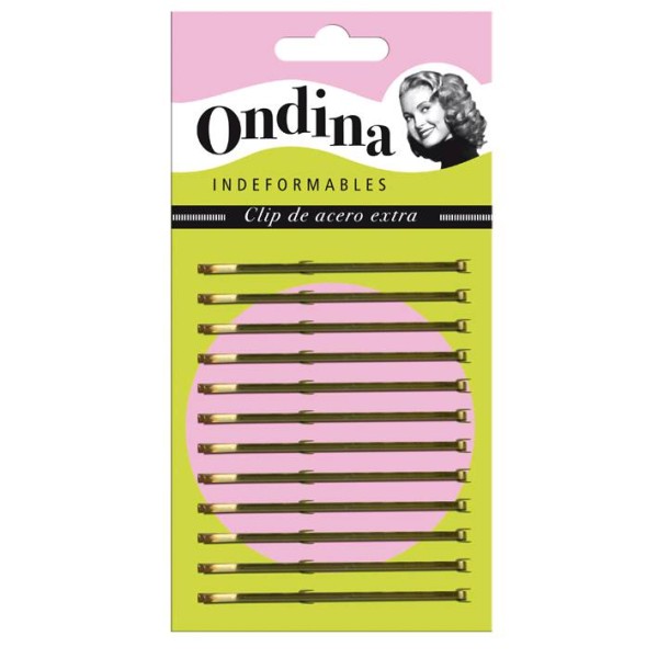 CARTON 12 U.CLIPS ONDINA BRONCE 55 MM