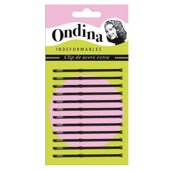 CARTON 12 U.CLIPS ONDINA NEGRO 55 MM