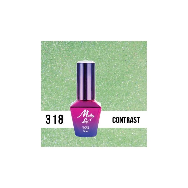 Molly Lac Esmalte semipermanente Green Party 318 Contrast